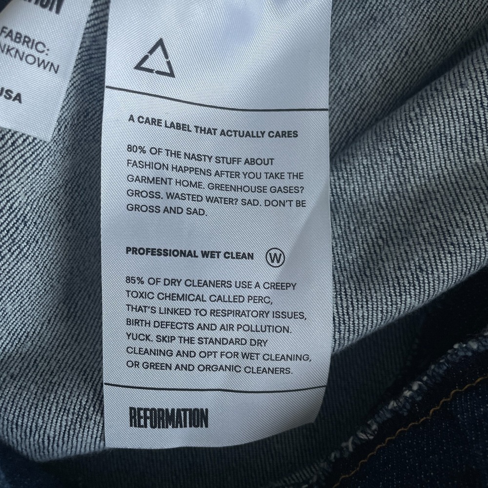 Reformation Lace‎ Up Front Wide Leg Flared Bell Bottom Jeans Size 6 - Picture 8 of 8